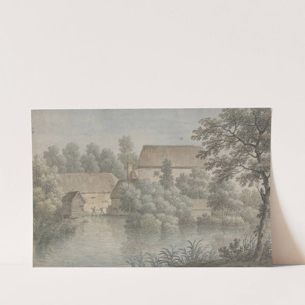 A Village Pond with Farm Buildings by George Lambert