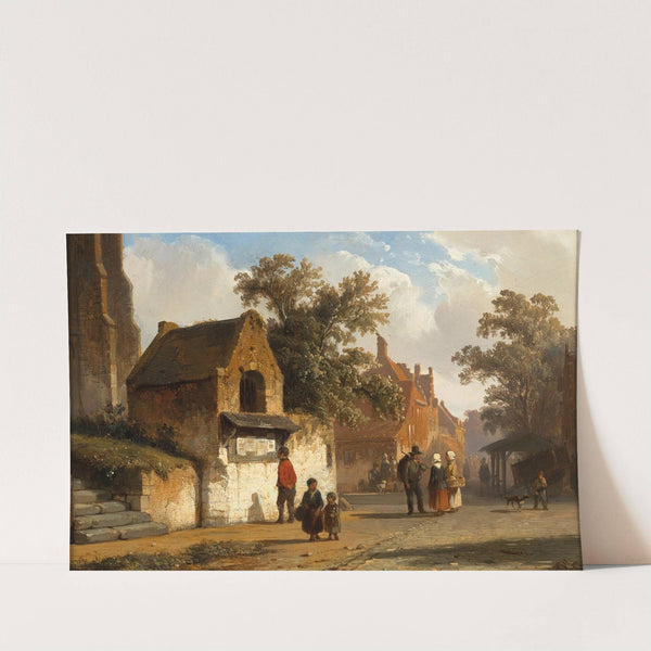 A Village Road (1851) by Cornelis Springer
