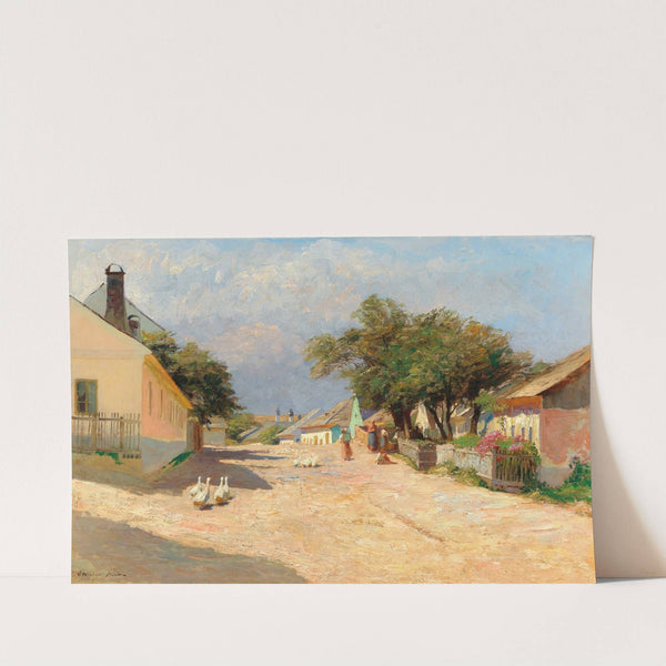 A village road in the summer midday sun by Olga Wisinger-Florian