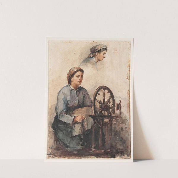 A Village Woman at the Spinning Wheel (1883) by Anna Bilińska-Bohdanowicz