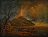 A volcano erupting at night, possibly Mount Etna