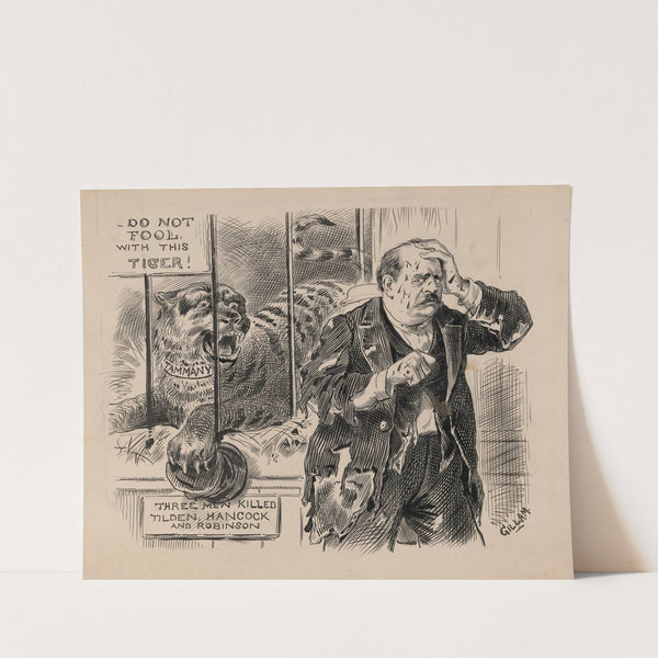 A warning to Grover Cleveland in 1883 that the Tammany organization support had proved fatal to three Democratic candidates already. (1883) by Bernard Gillam