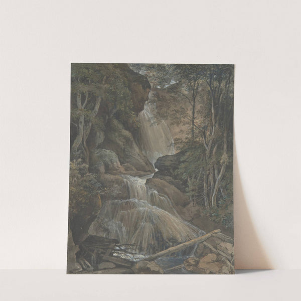 A Waterfall in a Forest at Langhennersdorf by Christoph Nathe