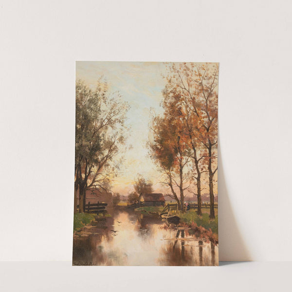 A waterway by Fredericus Jacobus van Rossum du Chattel