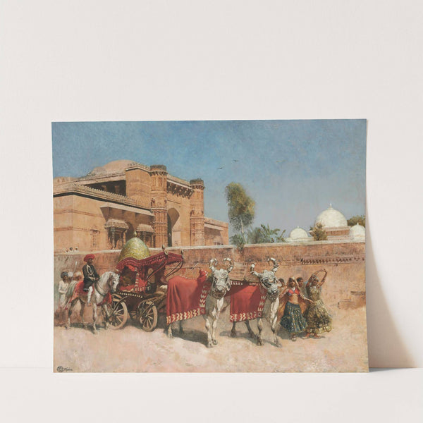 A Wedding Procession before a Palace in Rajasthan by Edwin Lord Weeks