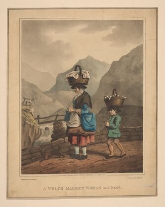 A Welch market woman and son