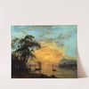 A Welsh Sunset River Landscape. by Paul Sandby