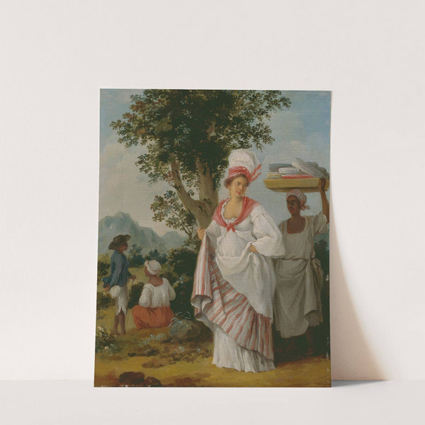 A West Indian Creole Woman Attended by her Black Servant (ca. 1780) by Agostino Brunias