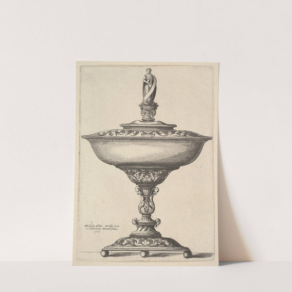 A wide cup with ball feet (1646) by Wenceslaus Hollar