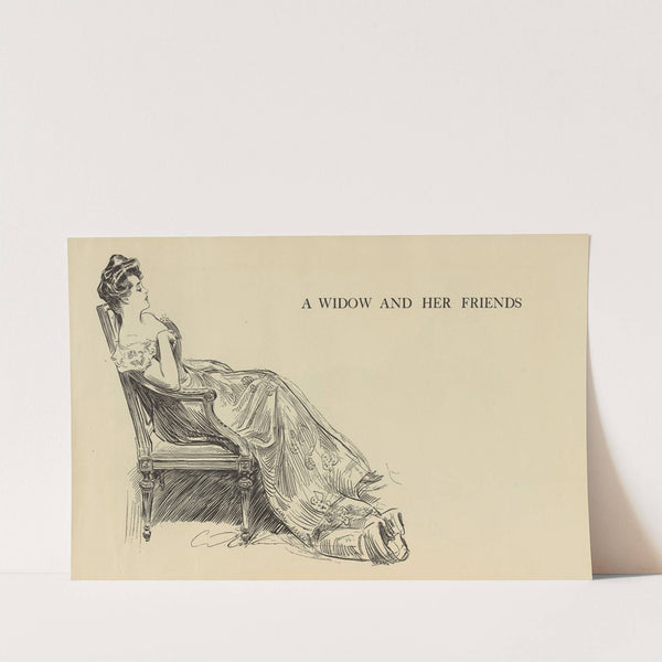 A widow and her friends (1900-1905) by Charles Dana Gibson