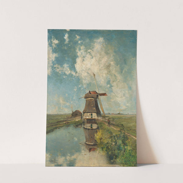 A Windmill on a Polder Waterway, Known as ‘In the Month of July’ by Paul Joseph Constantin Gabriël