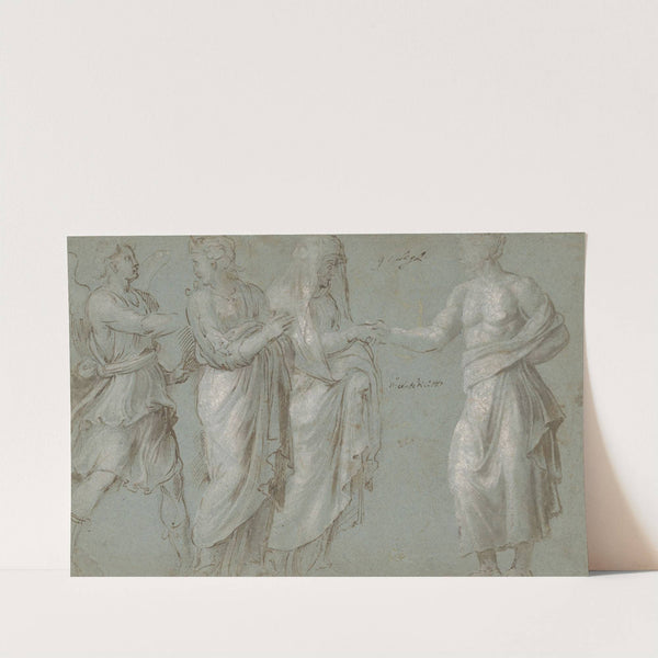 A Winged Figure, two Women, and a Man by Biagio Pupini