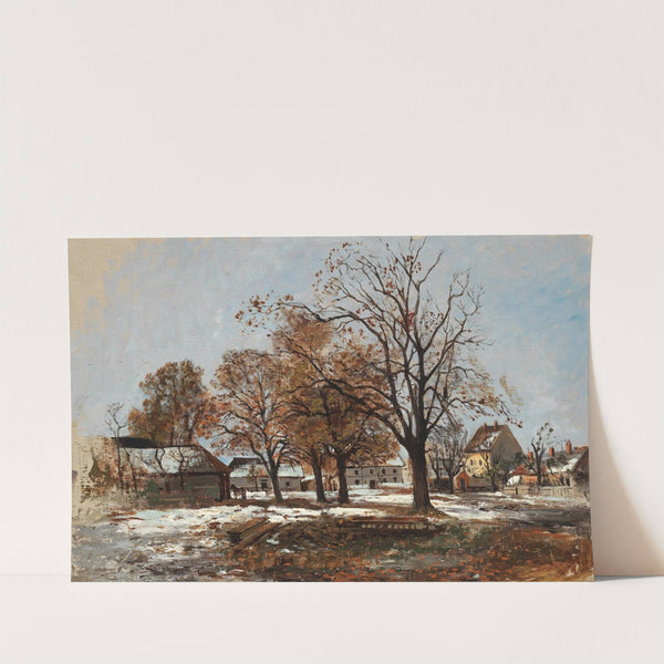 A Winter Day, Scene near St. Pölten by Theodor Von Hörmann
