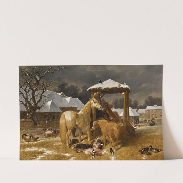 A Winter Feed by John Frederick Herring Snr.