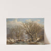 A winter landscape by Johann Bernhard Klombeck
