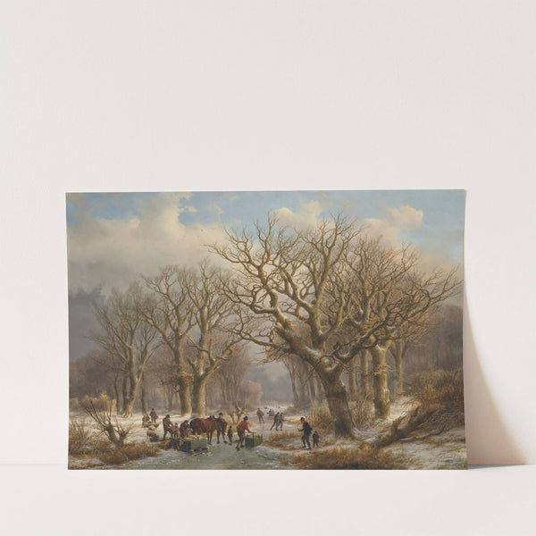 A winter landscape by Johann Bernhard Klombeck