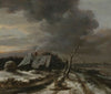 A Winter Landscape With A View Of The River Amstel And Amsterdam In The Distance