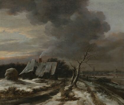 A Winter Landscape With A View Of The River Amstel And Amsterdam In The Distance