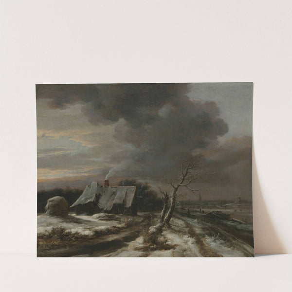 A Winter Landscape With A View Of The River Amstel And Amsterdam In The Distance by Jacob van Ruisdael