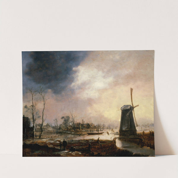 A Winter Landscape with a Windmill by Aert van der Neer