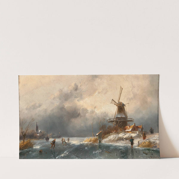 A Winter Landscape with Ice Skaters by Charles Leickert