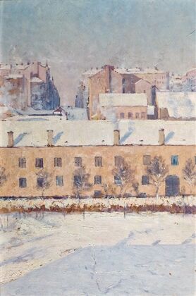 A Winter Scene. Motif from Southern Stockholm