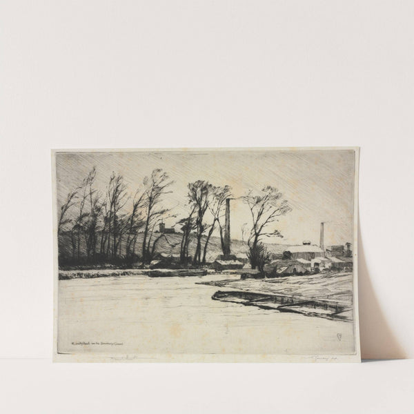 A Wintry Blast on the Stourbridge Canal by Sir Frank Short