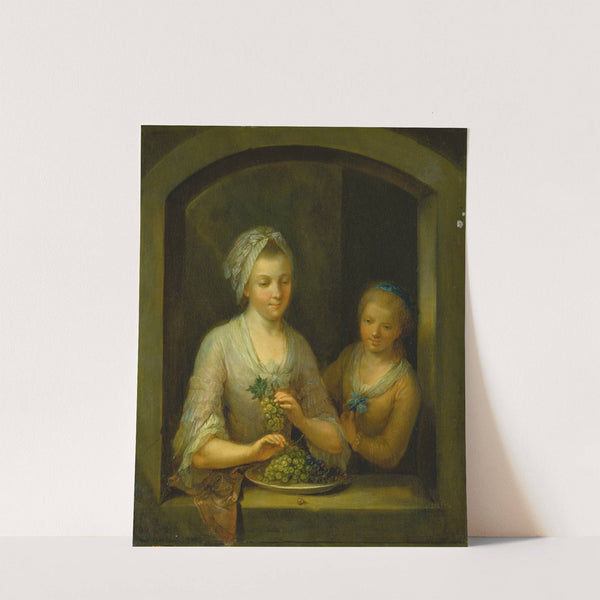 A Woman and a Girl at a Window by Johann Andreas Herrlein