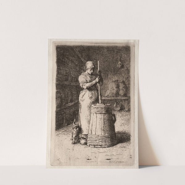 A Woman Churning (1855–56) by Jean-François Millet