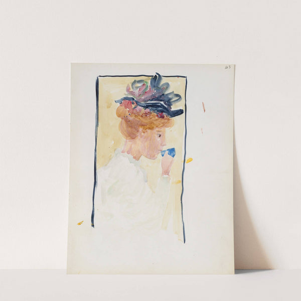 A woman drinking from a cup (1895–1897) by Maurice Prendergast