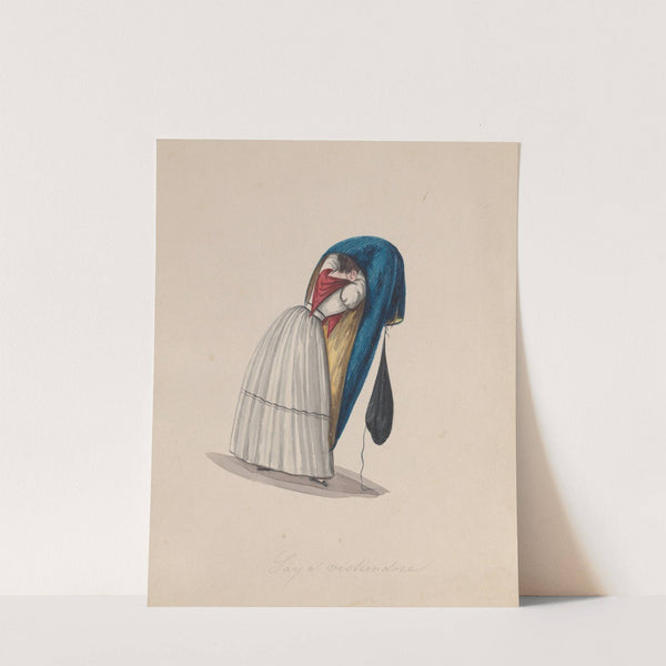 A woman getting into her saya viewed from behind by Francisco Fierro