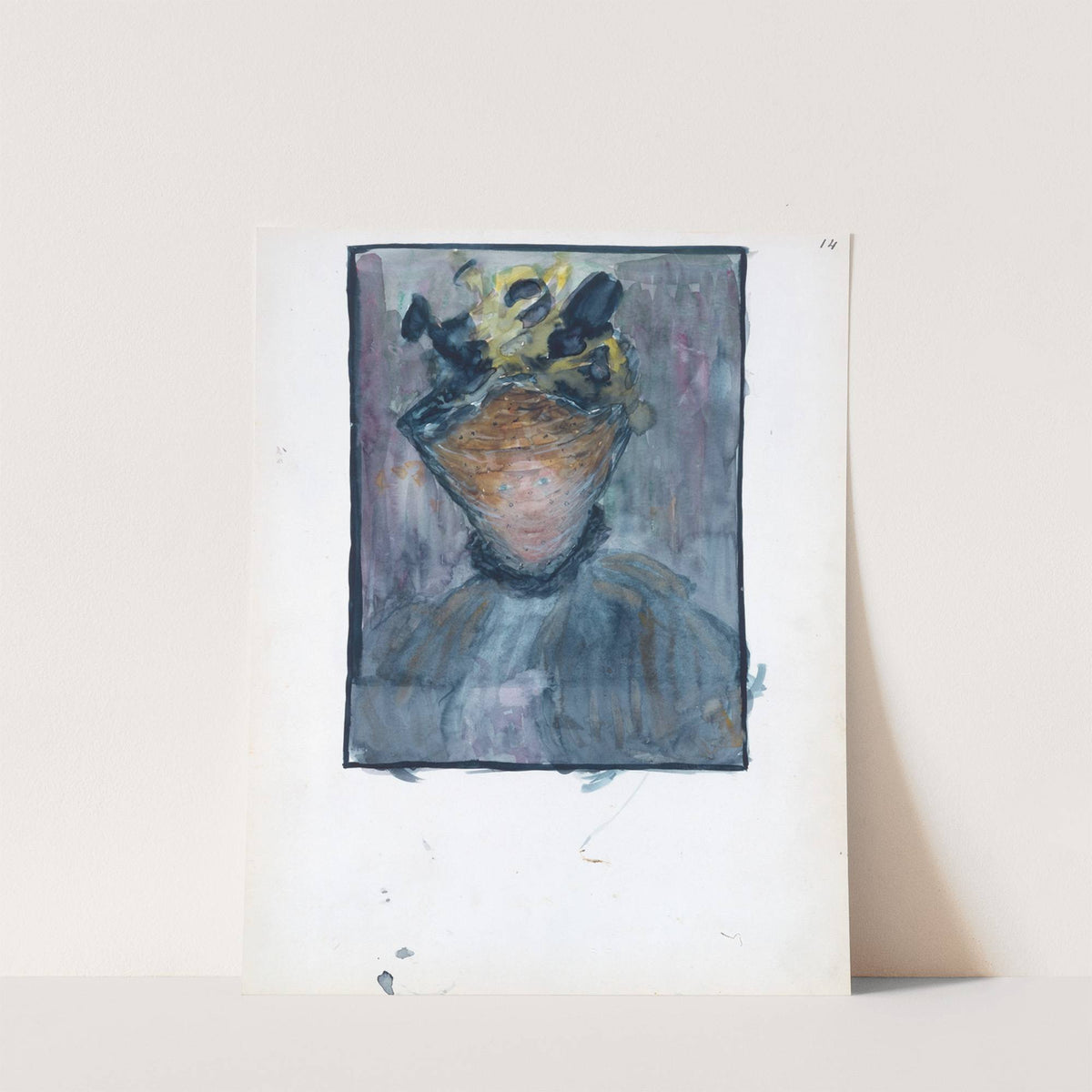 A woman in a veiled hat (1895–1897) by Maurice Prendergast