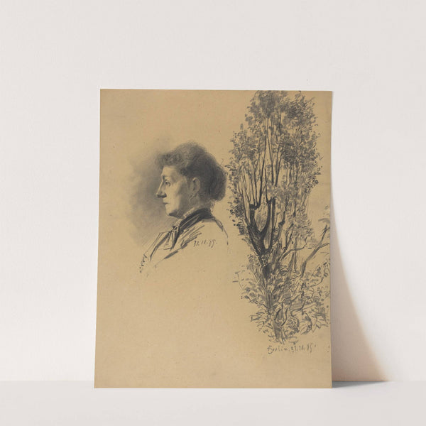 A Woman in Profile and a Pollard Tree in Bloom (1885) by Melchior Lechter