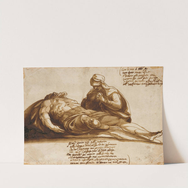 A Woman Praying over the Dead Body of Christ by Anonymous