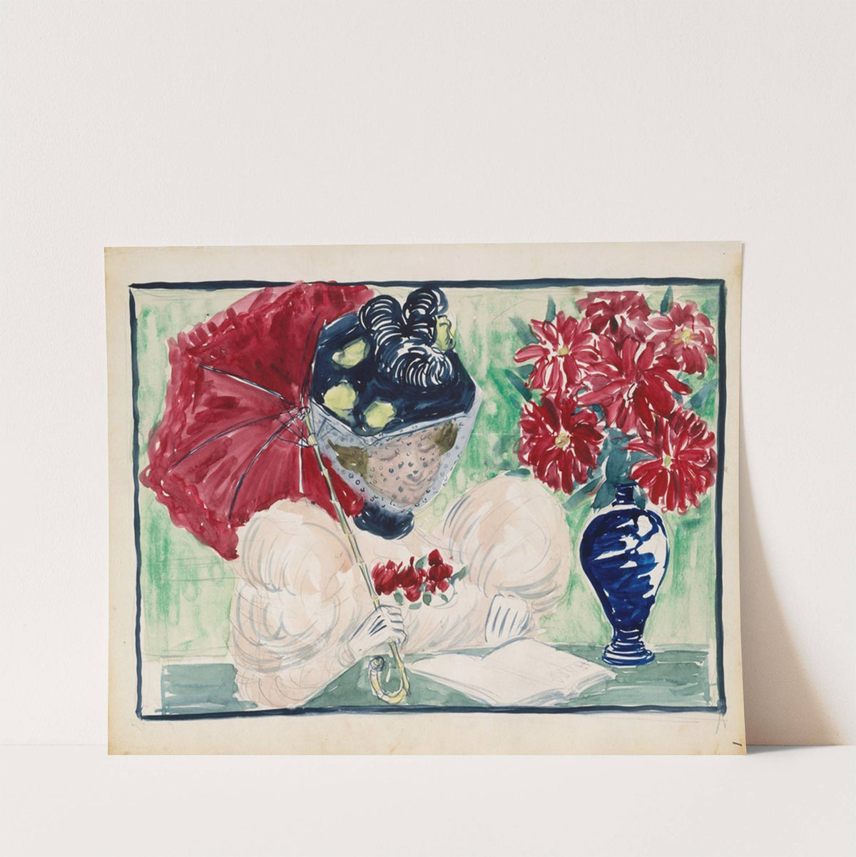 A Woman Reading a Book (1895–1897) by Maurice Prendergast