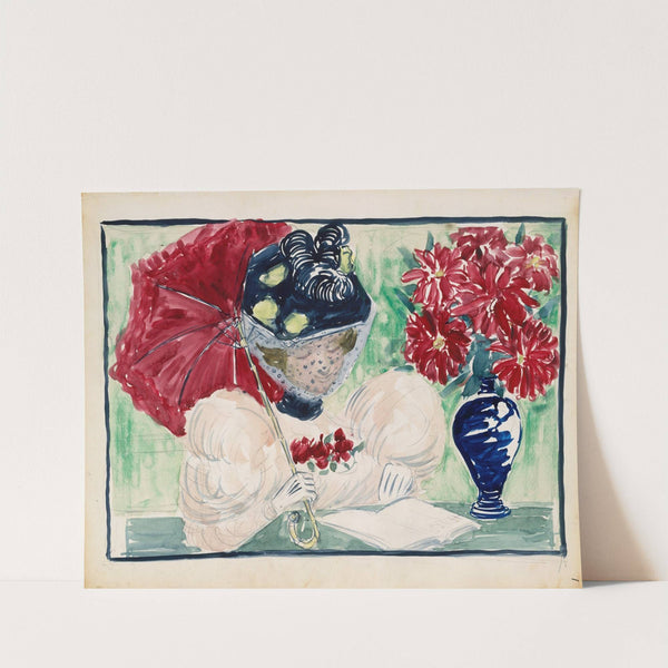 A Woman Reading a Book (1895–1897) by Maurice Prendergast