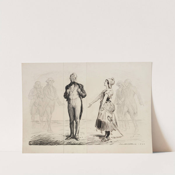 A woman representing France holds out her arms to Uncle Sam (1922) by William Henry Walker