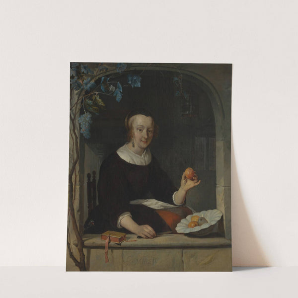 A Woman Seated at a Window by Gabriel Metsu