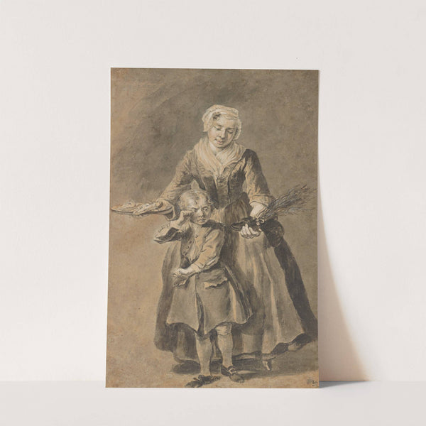 A Woman Showing A Weeping Boy His Shoe of Switches (mid-18th century) by Cornelis Troost