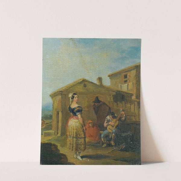 A Woman Standing Before A Musical Group by Leonardo Alenza y Nieto