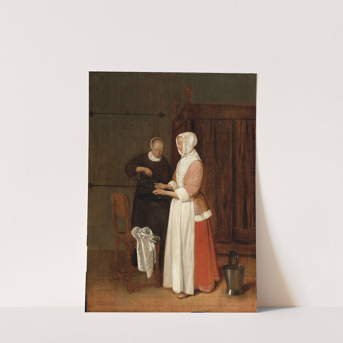 A Woman Washing her Hands by Quirijn Van Brekelenkam