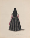 A woman wearing the saya viewed from behind