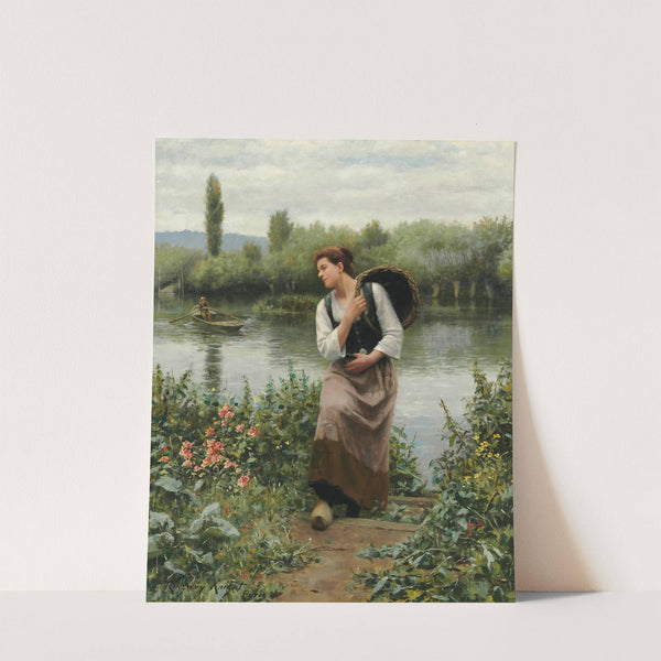 A Woman with a Basket by Daniel Ridgway Knight