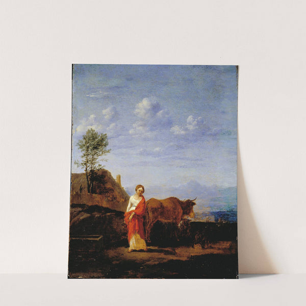 A Woman with Cows on a Road by Karel Dujardin