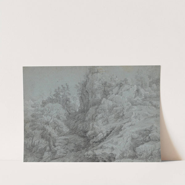 A Wooded and Rocky Landscape by Raphael Lamar West