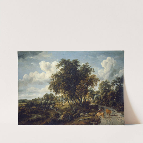 A Wooded Landscape; the Path on the Dyke by Meindert Hobbema
