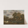A wooded landscape with a village by Nicolaes Molenaer