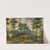 A wooded landscape with drovers and their cattle, a village beyond by Izaak van Oosten