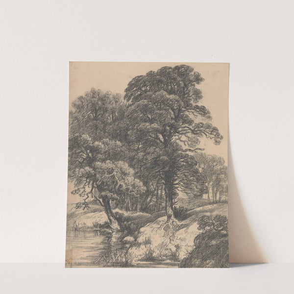 A Wooded Landscape with Pool by George Frost