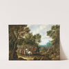 A wooded landscape with soldiers resting by Palamedes Palamedesz